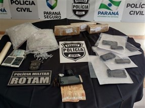 Polícia desmantela quadrilha de tráfico de drogas comandada por presos da cadeia de Paranavaí.